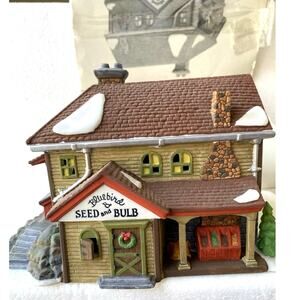 Department 56 New England Village "Bluebird Seed and Bulb" collectible building